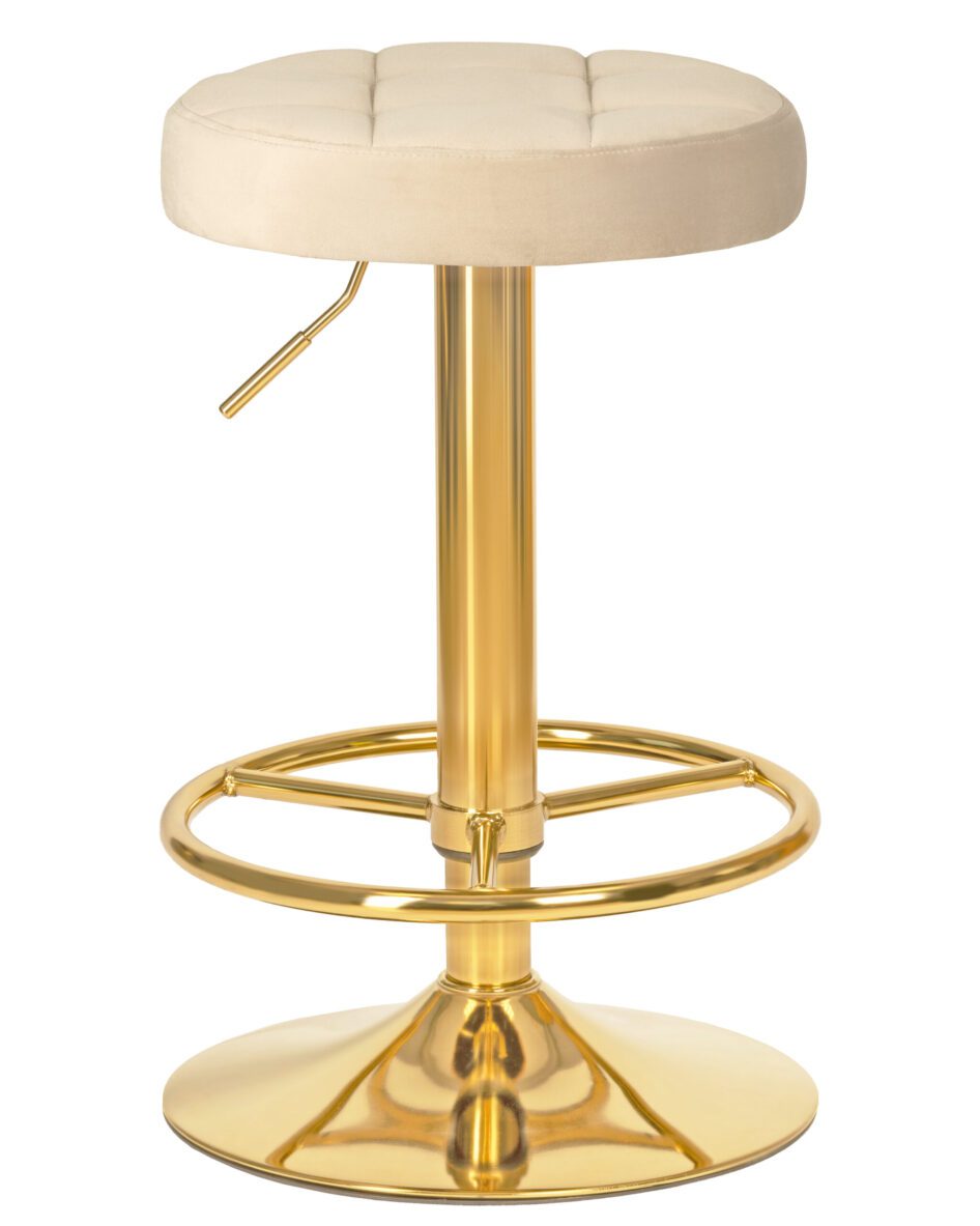 Табурет барный DOBRIN BRUNO GOLD (бежевый велюр (MJ9-10)) -