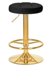 Табурет барный DOBRIN BRUNO GOLD (черный велюр (MJ9-101)) -