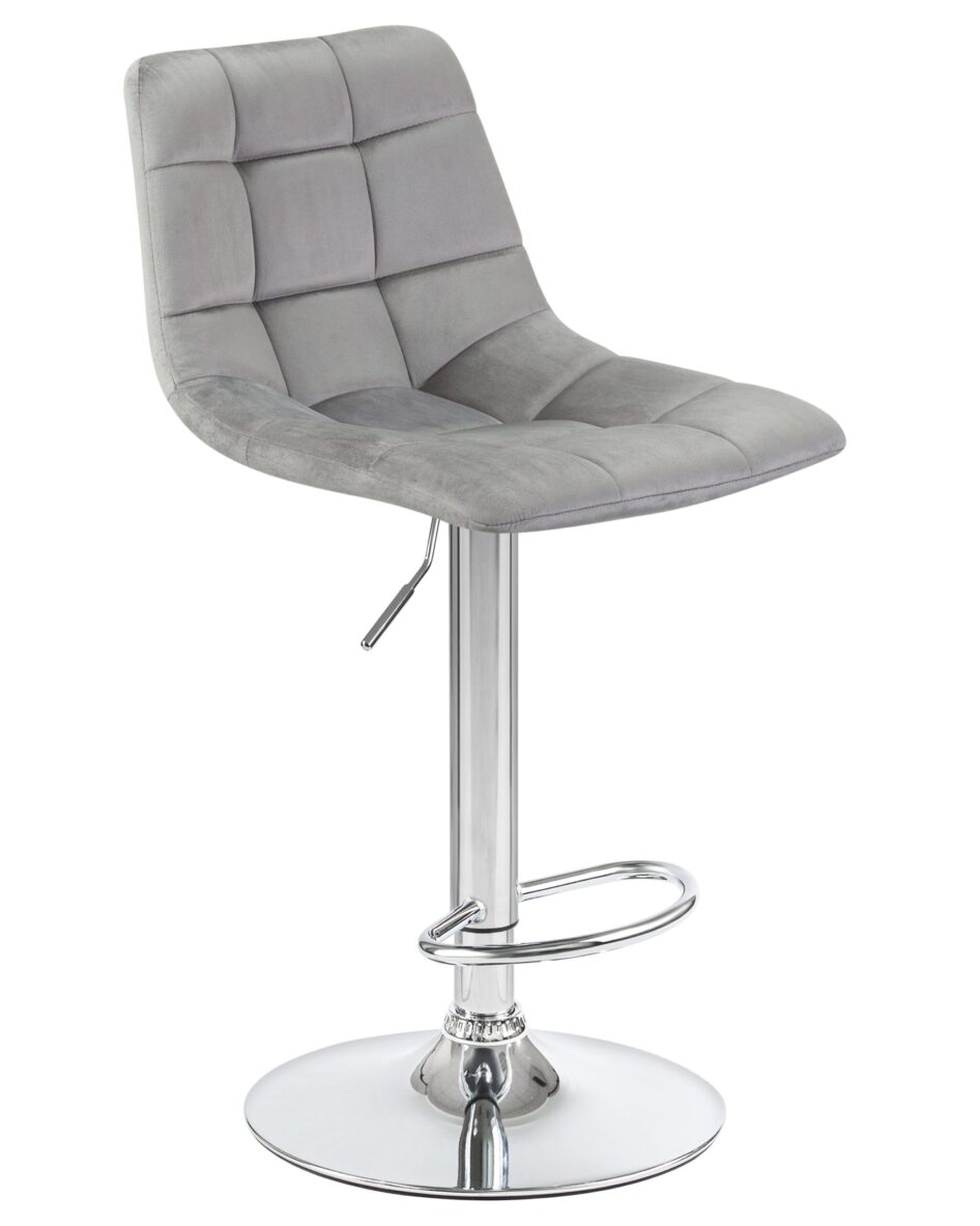 Стул барный DOBRIN TAILOR (серый велюр (MJ9-75)) -