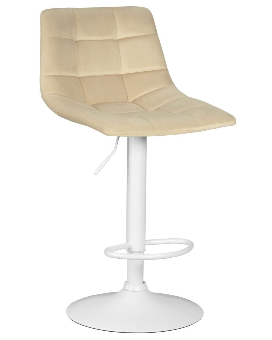 Стул барный DOBRIN TAILOR WHITE (бежевый велюр (MJ9-10)) -