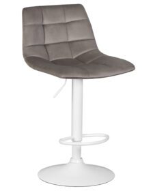 Стул барный DOBRIN TAILOR WHITE (серый велюр (MJ9-75)) -
