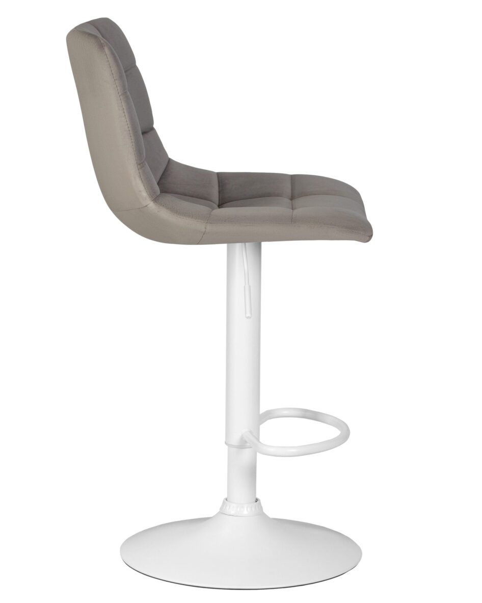 Стул барный DOBRIN TAILOR WHITE (серый велюр (MJ9-75)) — изображение 3