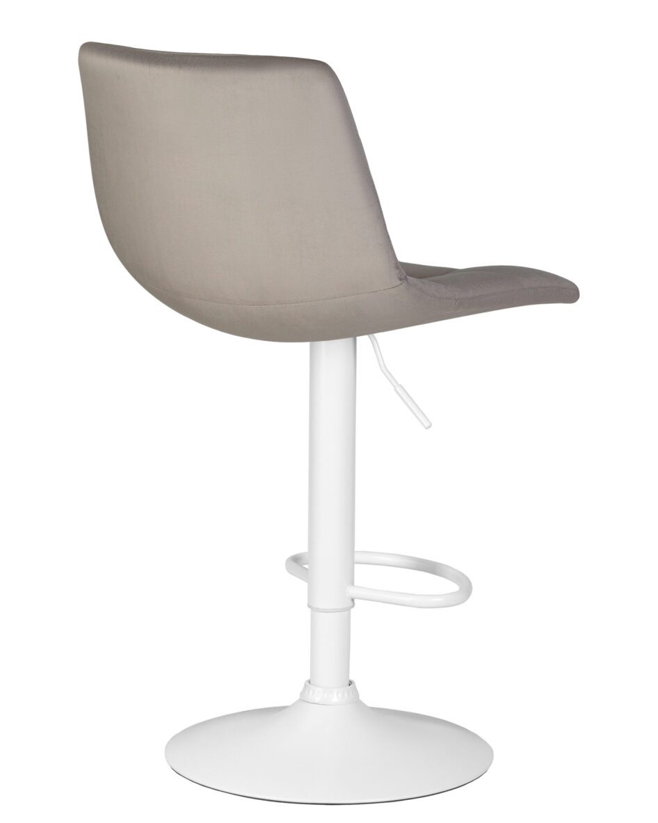 Стул барный DOBRIN TAILOR WHITE (серый велюр (MJ9-75)) — изображение 4