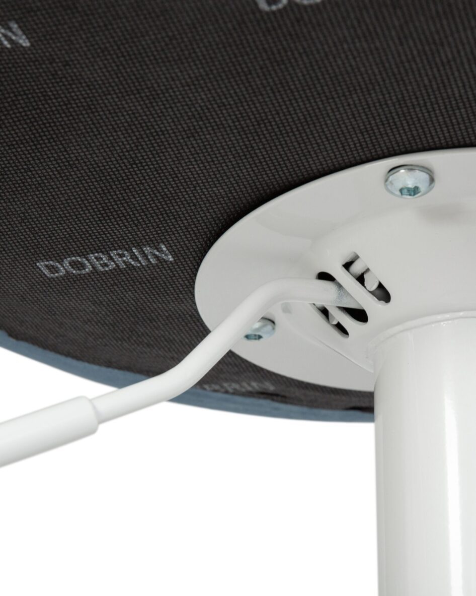 Стул барный DOBRIN TAILOR WHITE (пудрово-голубой велюр (MJ9-74)) — изображение 7