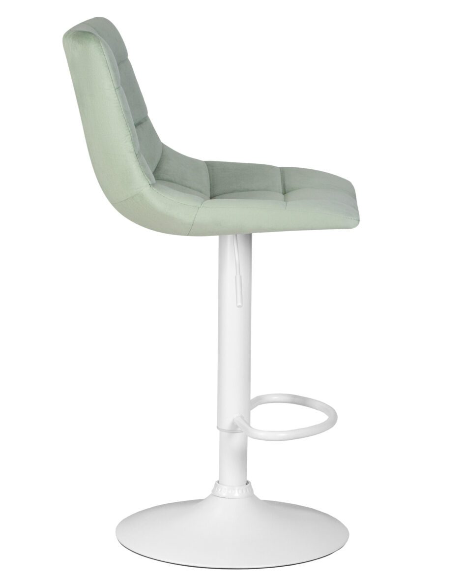 Стул барный DOBRIN TAILOR WHITE (пудрово-мятный велюр (MJ9-87)) — изображение 3