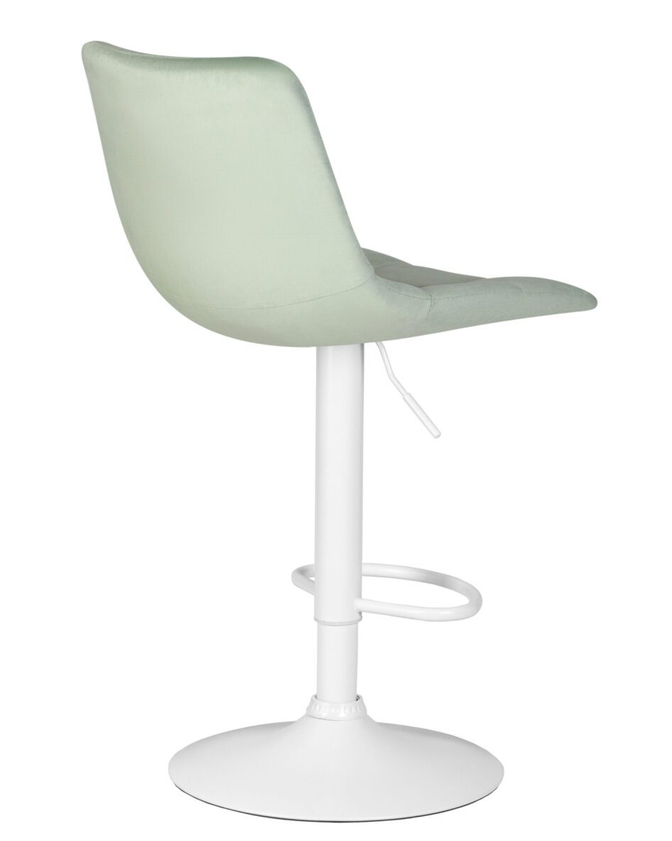 Стул барный DOBRIN TAILOR WHITE (пудрово-мятный велюр (MJ9-87)) — изображение 4
