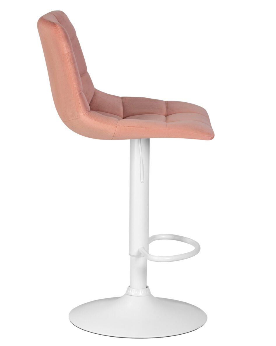 Стул барный DOBRIN TAILOR WHITE (пудрово-розовый велюр (MJ9-32)) — изображение 3