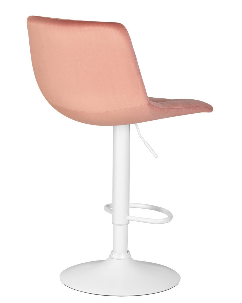Стул барный DOBRIN TAILOR WHITE (пудрово-розовый велюр (MJ9-32)) — изображение 4