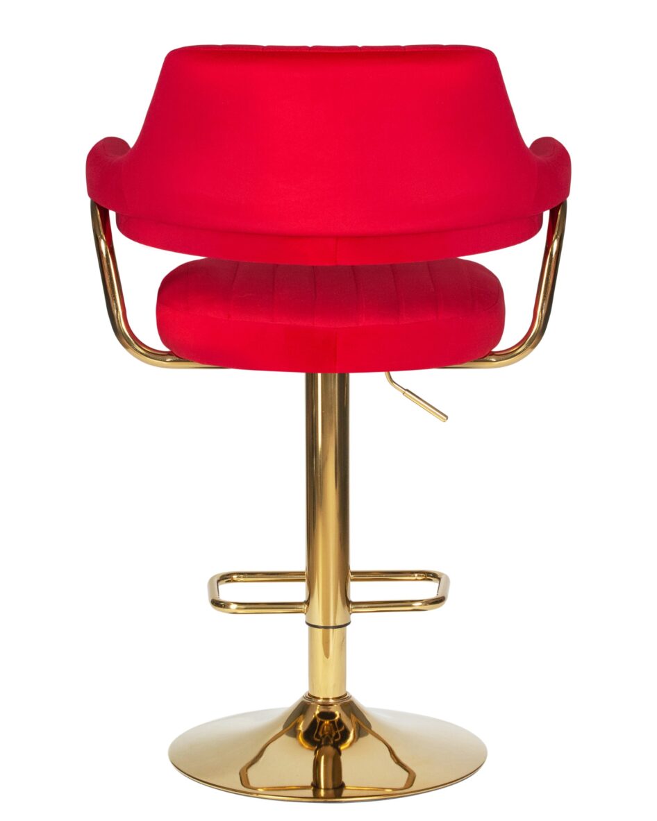Стул барный DOBRIN CHARLY GOLD (красный велюр (MJ9-45)) — изображение 5