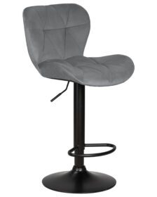Стул барный DOBRIN BARNY BLACK (серый велюр (MJ9-75)) -