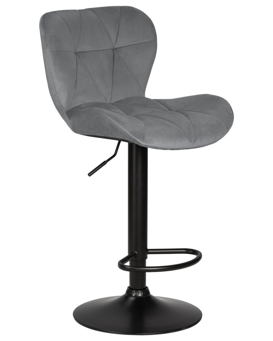 Стул барный DOBRIN BARNY BLACK (серый велюр (MJ9-75)) -