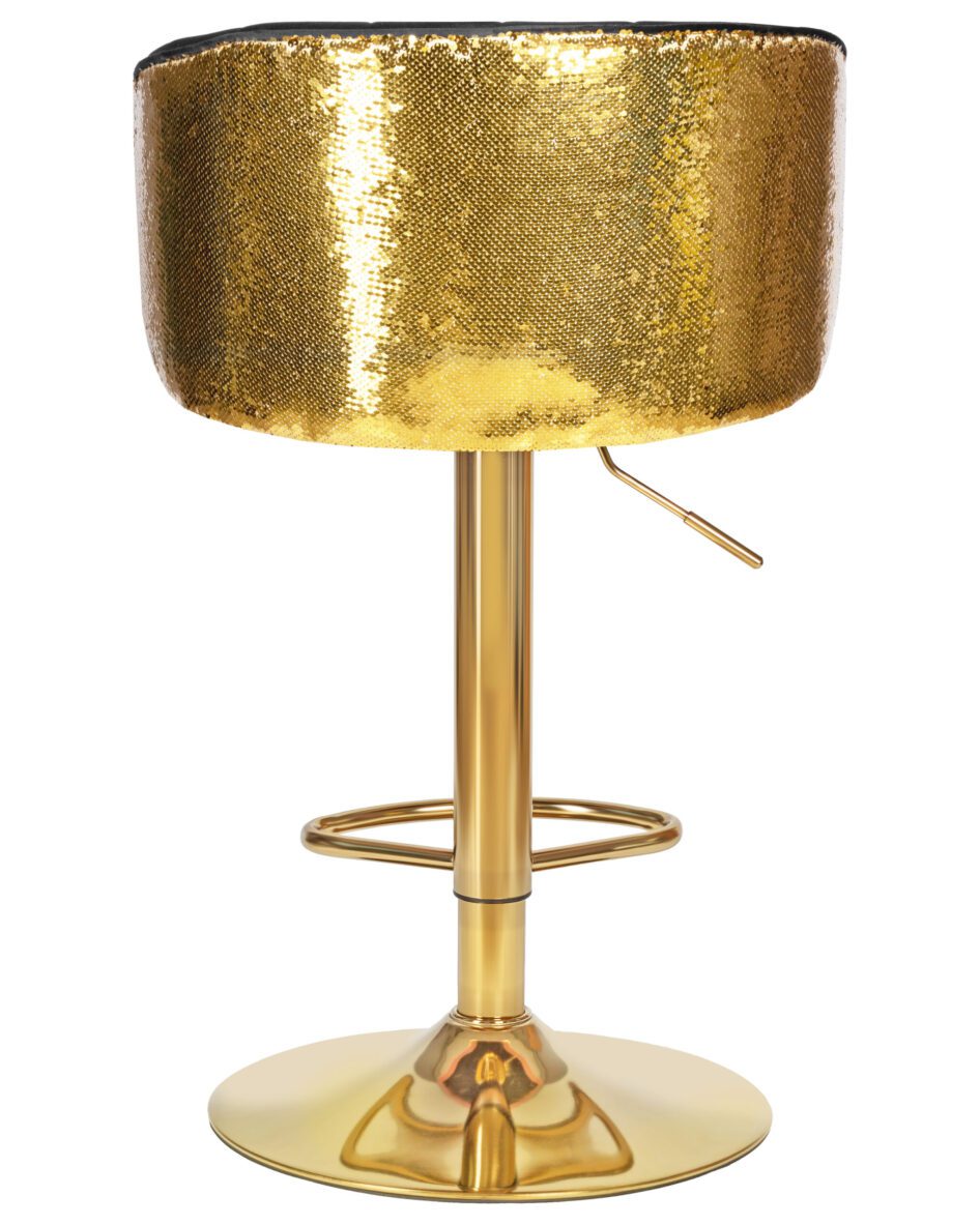 Стул барный DOBRIN DARCY GOLD SHINY (черный велюр с золотыми пайетками) — изображение 5