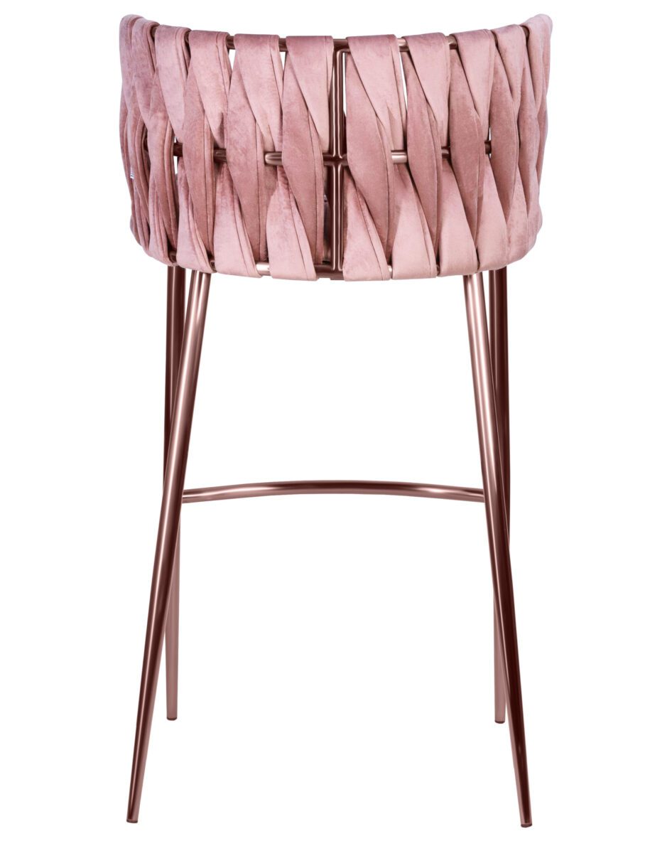 Стул барный DOBRIN EMMA ROSE GOLD (розовый велюр (VF-10)) — изображение 5