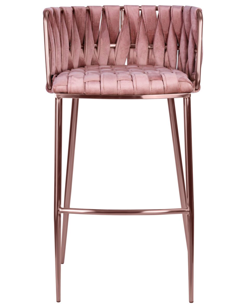 Стул барный DOBRIN EMMA ROSE GOLD (розовый велюр (VF-10)) — изображение 6