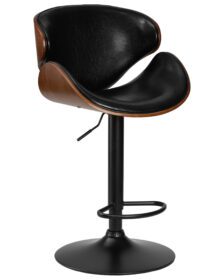 Стул барный DOBRIN KARTER BLACK (коричневый орех дерево (BWW)