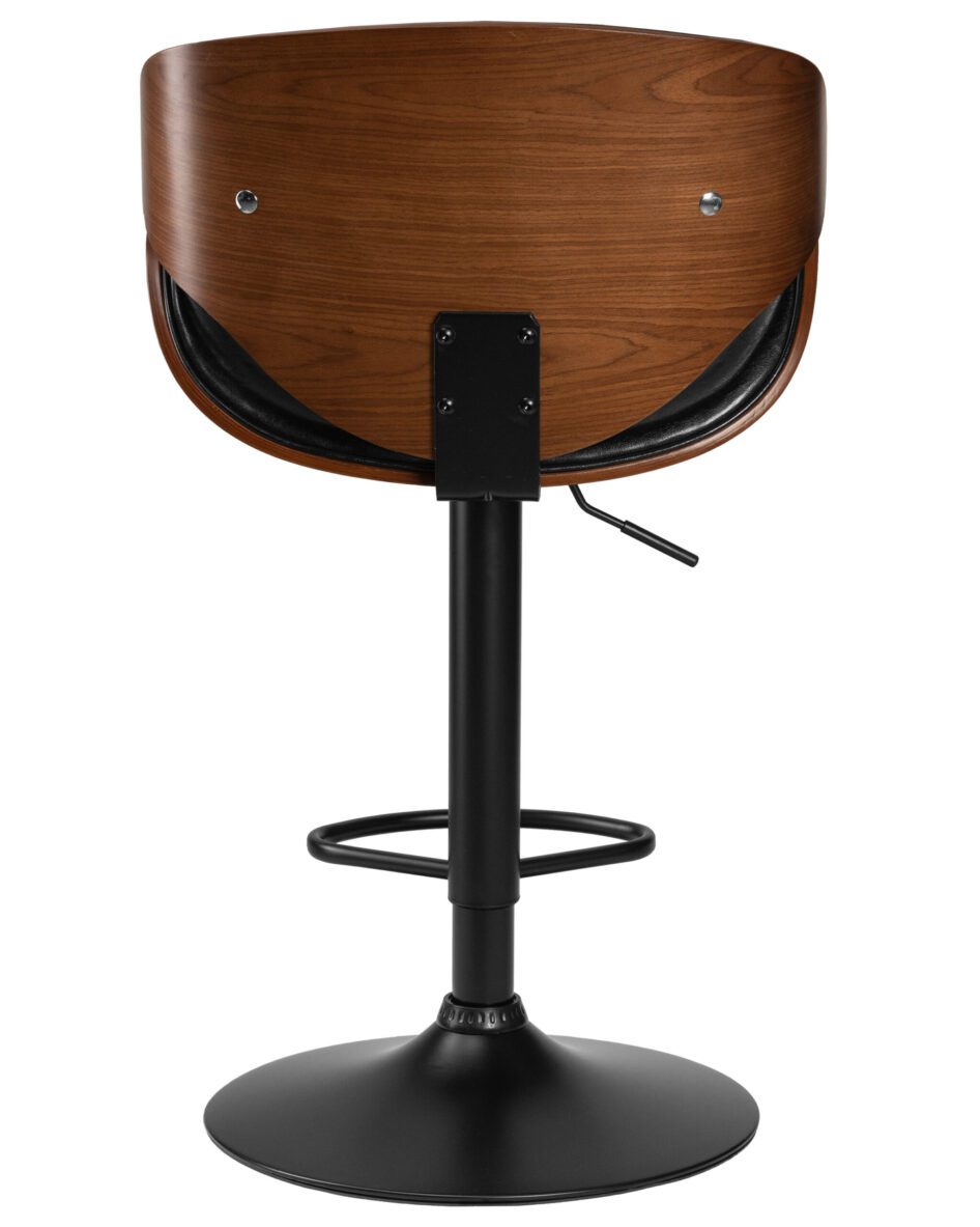 Стул барный DOBRIN KARTER BLACK (коричневый орех дерево (BWW), черный PU) — изображение 5