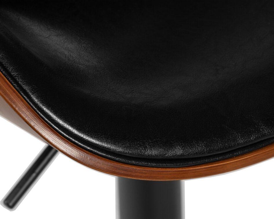 Стул барный DOBRIN KARTER BLACK (коричневый орех дерево (BWW), черный PU) — изображение 7