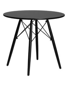 Стол обеденный DOBRIN CHELSEA`80 BLACK (столешница черная
