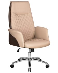 Офисное кресло для руководителей DOBRIN LEONARD (коричнево-бежевый) - 128B_LMR LEONARD